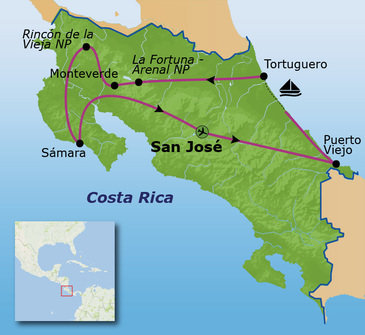 Familiereis Costa Rica