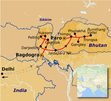 Rondreis Sikkim en Bhutan