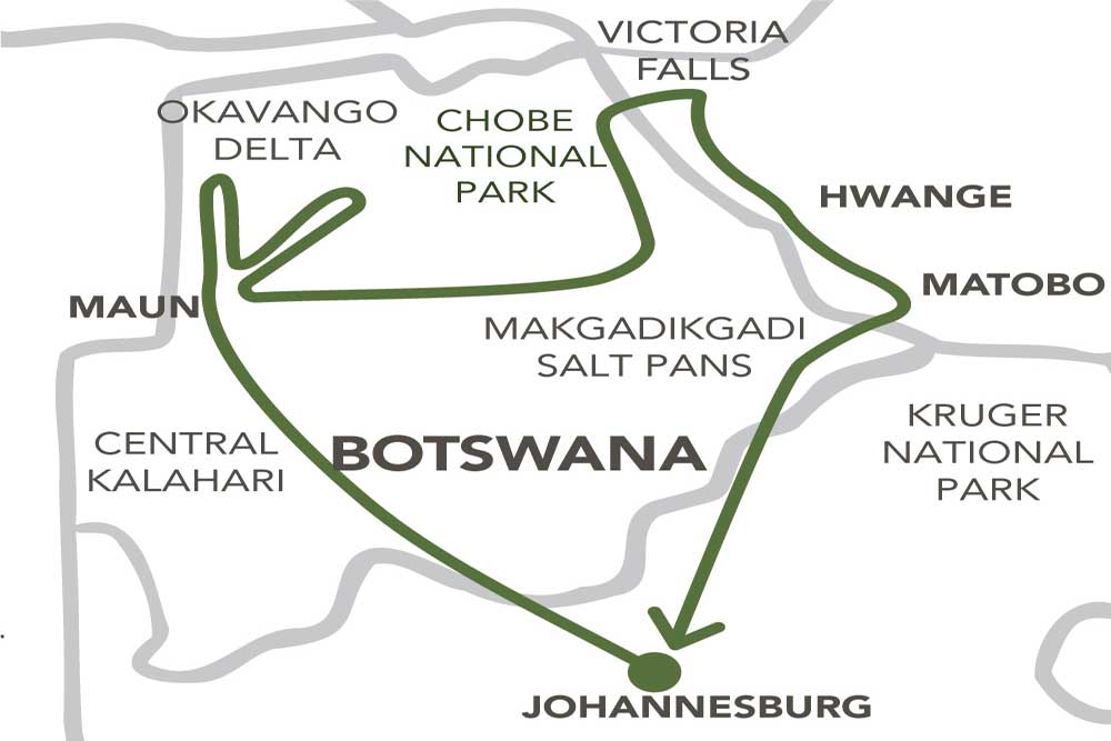 16 daagse Botswana Wildlife camping groepssafari