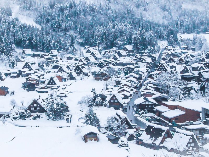 Japan in de winter: tempels, sneeuwapen en hete onsen