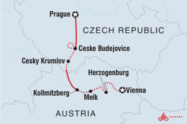 Fietsvakantie Van Praag naar Wenen