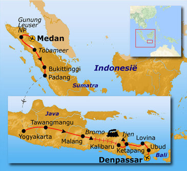 Groepsrondreis Sumatra, Java en Bali